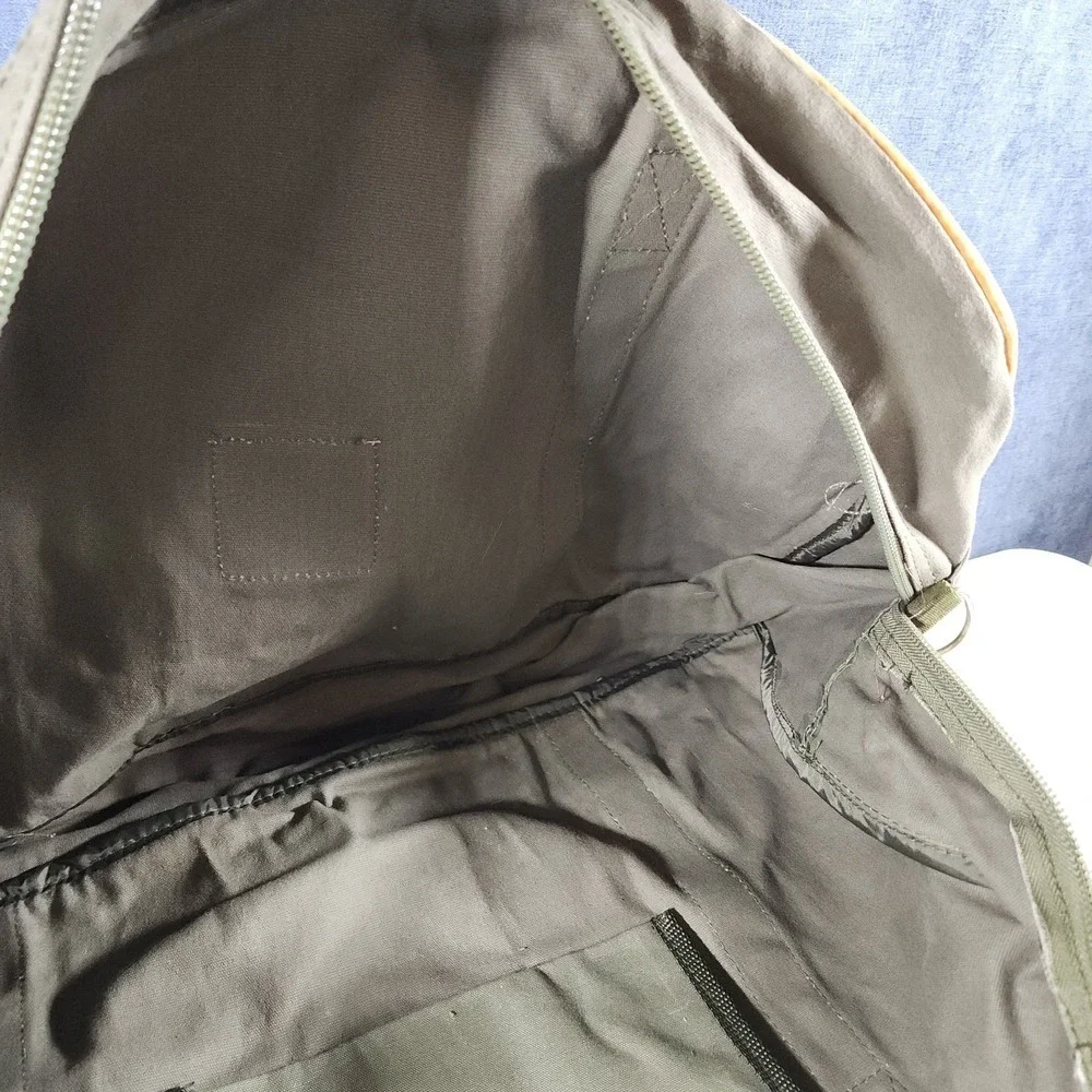 Micato Safaris Green Large Duffle Bag Canvas Olive Green Lion Logo - Picture 11 of 13